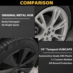 4PCS 19 Inch Hub Cap for Tesla Model Y Wheel Hubcap Performance Replacement Right&Left Wheel Cap Full Rim Cover Accessories 2024
