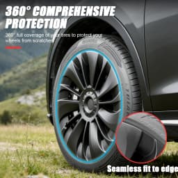 4PCS 19 Inch Wheel Cover for Tesla Model Y Performance Replacement Automobile Hubcap Full Rim Cover Car Accessories 2018-2024
