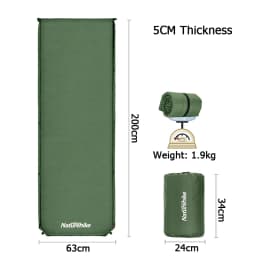 Naturehike Self-inflating Mattress D03 Inflatable Mattress 5CM Air Mattress Tourist Foam Sleeping Mat Camping Mat Tent Mattress