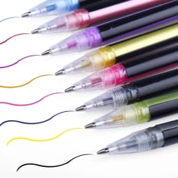 48pcs Colors Glitter Sketch Drawing Color Pen Markers Gel Pens Set Refill Rollerball Pastel Neon Marker Office School Stationery
