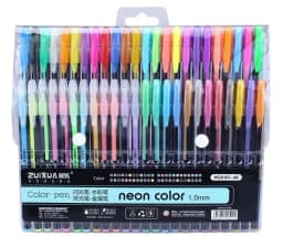 48pcs Colors Glitter Sketch Drawing Color Pen Markers Gel Pens Set Refill Rollerball Pastel Neon Marker Office School Stationery