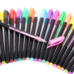 48pcs Colors Glitter Sketch Drawing Color Pen Markers Gel Pens Set Refill Rollerball Pastel Neon Marker Office School Stationery