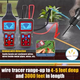 Noyafa NF-826 Underground Cable Tester Anti Interference Cable Tracker High&Low Voltage Cable Locator Underground Line Detector
