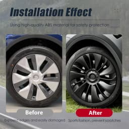 4PCS Hub Cap Car Replacement Wheel Cap 19 Inch Performance Automobile Hubcap Full Cover Accessories for Tesla Model Y 2023 2024