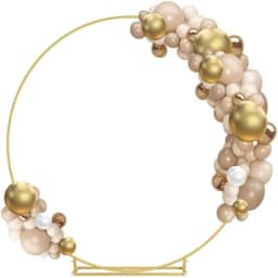 Metal Circle Stand Wedding Arche Round Balloon Arch Flower Gold Background Arch DIY Frame Birthday Party Baby Shower Decorati