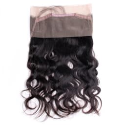 360 Lace Frontal Only Brazilian Body Wave Human Hair Straight Pre-plucked Transparent Lace Closure Only Natural Color Remy Hair