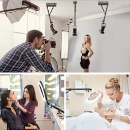 Photography Wall Mount Boom Arm for Ring Light Triangle Stand Flexible Wall Mounted Tripod of Softbox Umbrella,137/175cm