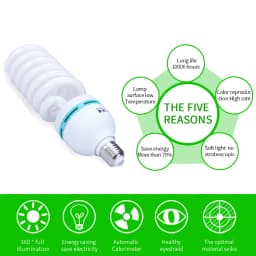 135W LED Lighting Bulbs Photography Video Light Lamp Light Bulb Daylight E27 Socket For Softbox Photo Video Studio
