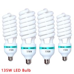 135W LED Lighting Bulbs Photography Video Light Lamp Light Bulb Daylight E27 Socket For Softbox Photo Video Studio