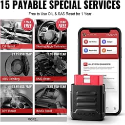 MUCAR BT200 OBD2 Scanner for Car Full System Diagnost Free Lifetime Update OIL/SAS Obd2 Bluetooth Code Reader Diagnostic Tools