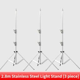 SH New 290cm Stainless Steel Tripod Photography Photo Video Studio Heavy Duty Background Stand For SoftBox LED Light Mobile Live