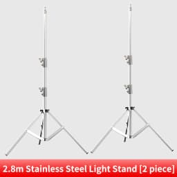 SH New 290cm Stainless Steel Tripod Photography Photo Video Studio Heavy Duty Background Stand For SoftBox LED Light Mobile Live