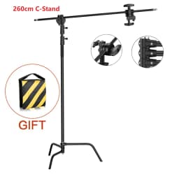 SH New 290cm Stainless Steel Tripod Photography Photo Video Studio Heavy Duty Background Stand For SoftBox LED Light Mobile Live