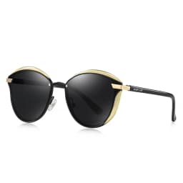 BARCUR Vintage Polarized Sunglasses Women Round Sun Glassess Ladies Cat Eye Women's Glasses