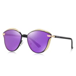 BARCUR Vintage Polarized Sunglasses Women Round Sun Glassess Ladies Cat Eye Women's Glasses
