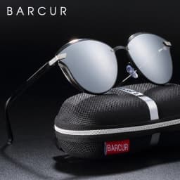 BARCUR Vintage Polarized Sunglasses Women Round Sun Glassess Ladies Cat Eye Women's Glasses
