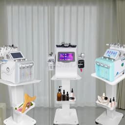 Hydrogen Oxygen Facial Machine With Beauty Salon Trolley Cart RF Lifting Tightening Blackhead Removal Facial Spa Rejuvenation