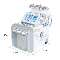 Hydrogen Oxygen Facial Machine With Beauty Salon Trolley Cart RF Lifting Tightening Blackhead Removal Facial Spa Rejuvenation