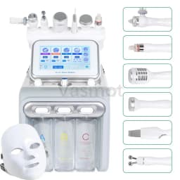Hydrogen Oxygen Facial Machine With Beauty Salon Trolley Cart RF Lifting Tightening Blackhead Removal Facial Spa Rejuvenation