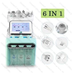 Hydrogen Oxygen Facial Machine With Beauty Salon Trolley Cart RF Lifting Tightening Blackhead Removal Facial Spa Rejuvenation
