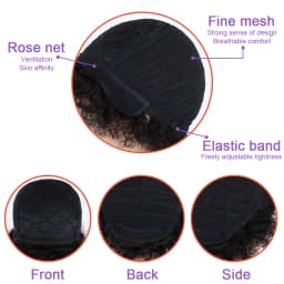 4B Fluffy Afro Kinky Curly Human Hair Wigs With Bangs Natural Put On And Go Ready To Wear Human Hair Wigs Without Glue And Gel