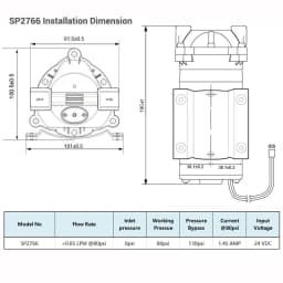 Coronwater 75 GDP Self Priming RO Water Booster Pump SP2766 for Reverse Osmosis System