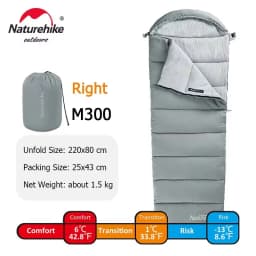 Naturehike M Series Envelope Sleeping Bag Portable Machine-washable Splicing Double Sleeping Bag For camping Hiking Outdoors