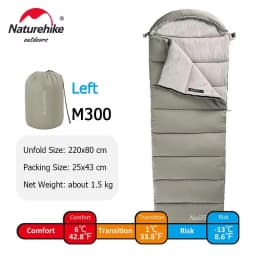 Naturehike M Series Envelope Sleeping Bag Portable Machine-washable Splicing Double Sleeping Bag For camping Hiking Outdoors