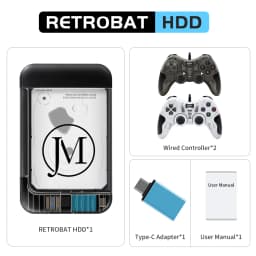 JMachen Hyper Base RB2 Portable Retrobat External Game HDD 100000+Games For PS2/PS1/Wii/PSP/N64/MAME/DC/SS For Laptop/PC/Windows