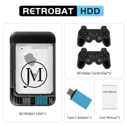 JMachen Hyper Base RB2 Portable Retrobat External Game HDD 100000+Games For PS2/PS1/Wii/PSP/N64/MAME/DC/SS For Laptop/PC/Windows