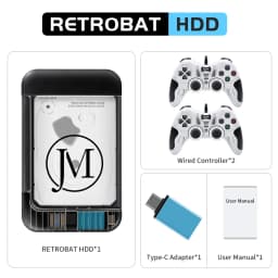 JMachen Hyper Base RB2 Portable Retrobat External Game HDD 100000+Games For PS2/PS1/Wii/PSP/N64/MAME/DC/SS For Laptop/PC/Windows