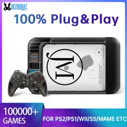 JMachen Hyper Base RB2 Portable Retrobat External Game HDD 100000+Games For PS2/PS1/Wii/PSP/N64/MAME/DC/SS For Laptop/PC/Windows