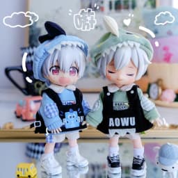 OB11 Clothes Lovely Cat's Paw Hoodie Cosplay Doll  Sweater Pants Suit for Obitsu 11,  GSC Body, Body9, 1/12bjd, YMY Doll Clothes
