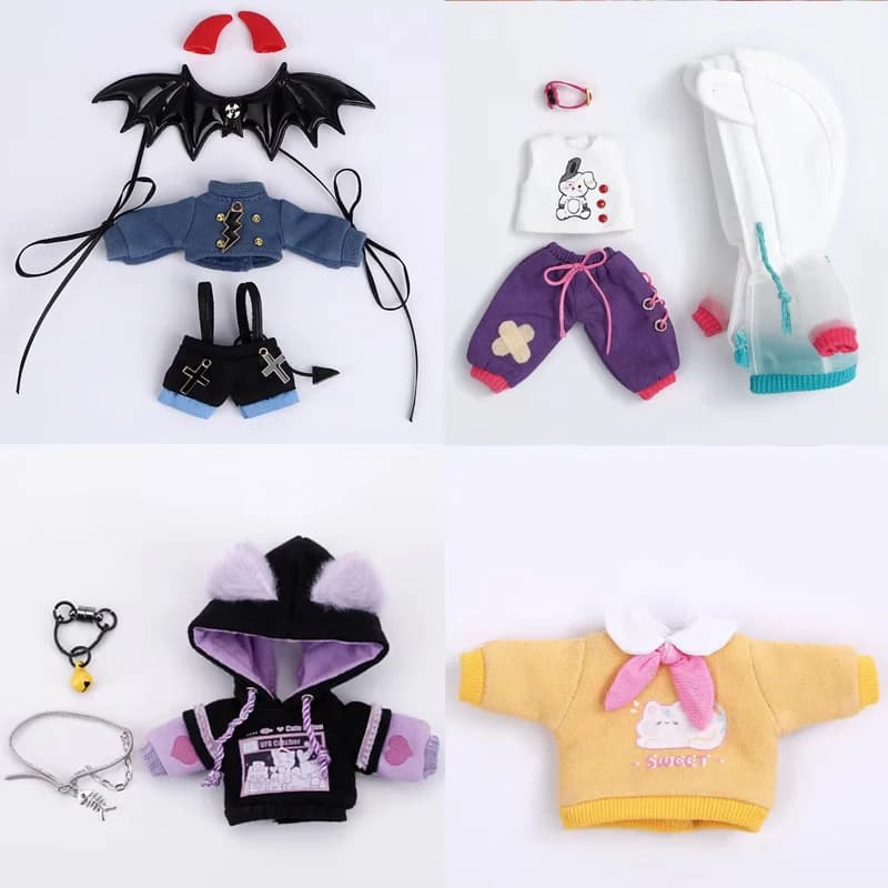 OB11 Clothes Lovely Cat's Paw Hoodie Cosplay Doll  Sweater Pants Suit for Obitsu 11,  GSC Body, Body9, 1/12bjd, YMY Doll Clothes