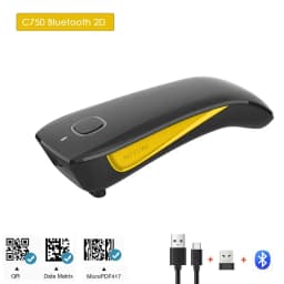 NETUM C750 Barcode Scanner Wireless Bluetooth Pocket USB 1D 2D for Inventory Barcode Reader for Tablet IOS Android-Fast Shipping