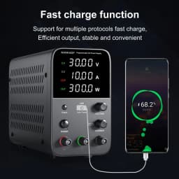 Wanptek Adjustable DC Power Supply 60V 5A Lab Bench Power Source Stabilized Power Supply Voltage Regulator Switch 120V 30V 10A