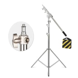2/3m Stainless Steel Telescopic Rod, can be UIsed with 2.8m/3.2m tripod to Form Photography Frame Super Stable Loading