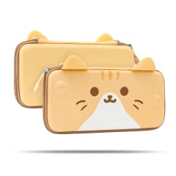 GeekShare Cat Ears Carry Case Compatible with Normal Switch and Switch OLED Portable Hardshell Carrying Case Game Accessories