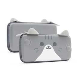GeekShare Cat Ears Carry Case Compatible with Normal Switch and Switch OLED Portable Hardshell Carrying Case Game Accessories