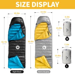 Naturehike CW400 CW700 Sleeping Bag Lightweight Duck Down Winter Thick Warm Ultralight Outdoor Hiking Camping Travel Equipment