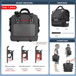 Rhinowalk Motorcycle Side Bag Waterproof Inner Bag 1 Piece 20L Motor Back Seat Saddle Bag Motorbike Travel Pannier Luggage 2023