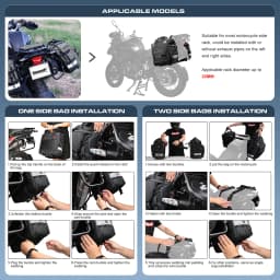 Rhinowalk Motorcycle Side Bag Waterproof Inner Bag 1 Piece 20L Motor Back Seat Saddle Bag Motorbike Travel Pannier Luggage 2023