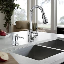 Samodra Liquid Soap Dispenser with Extension Tube Build In kitchen Accessories Chrome detergent dispenser Hand Soap for Kitchen