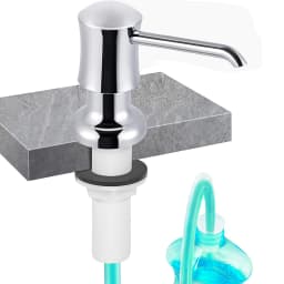 Samodra Liquid Soap Dispenser with Extension Tube Build In kitchen Accessories Chrome detergent dispenser Hand Soap for Kitchen