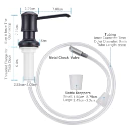 Samodra Liquid Soap Dispenser with Extension Tube Build In kitchen Accessories Chrome detergent dispenser Hand Soap for Kitchen