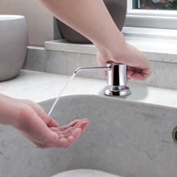 Samodra Liquid Soap Dispenser with Extension Tube Build In kitchen Accessories Chrome detergent dispenser Hand Soap for Kitchen