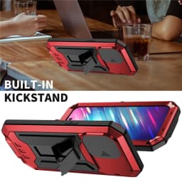 for iPhone 14 13 Pro Max Mini Case Military Grade Full-Body Rugged Built-in Kickstand Slide Camera Protective Cover Shell