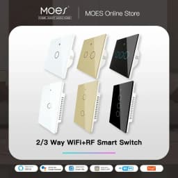 WiFi Smart Light Touch Switch No Neutral Wire Required Smart Life Tuya APP Control Alexa Google Home Compatible 1/2/3 Gang EU US