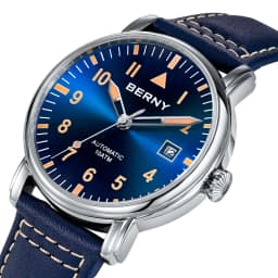 BERNY Aviation Automatic Watch Men Mechanical Luminous Army Military Classic Watch Sapphire Waterproof 100m Diver Wristwatch Men