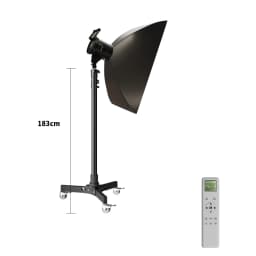 SH Metal Floor Light Stand Photography Fill Lighting Stand With 3pcs Casters Wheel Dual-use Background Light Stand